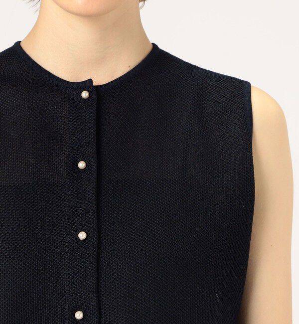 Ballsey「パールメッシュコンビ ペプラムプルオーバー」|ニット・セーター|