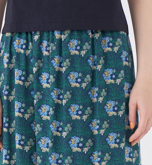 SOULEIADO「レーヨンプリント ティアードフリルスカート」|フレア|