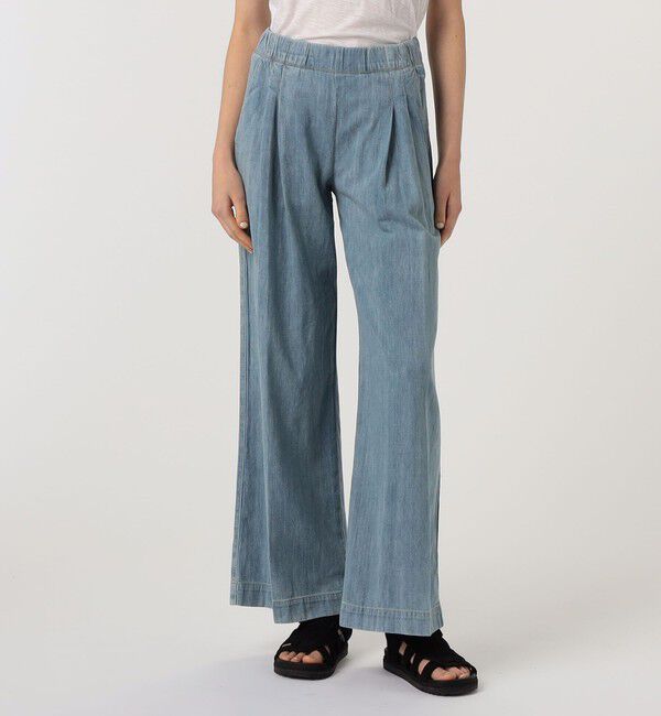 JAMES PERSE「コットンデニム タックワイドパンツ WCID1090」|デニム|