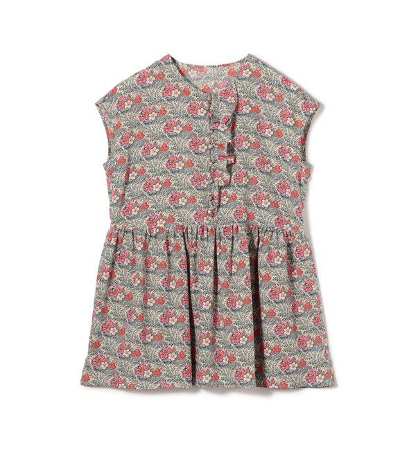 SOULEIADO「レーヨンプリント アシンメトリーフリルブラウス」|シャツ・ブラウス|42 ライトベージュ系