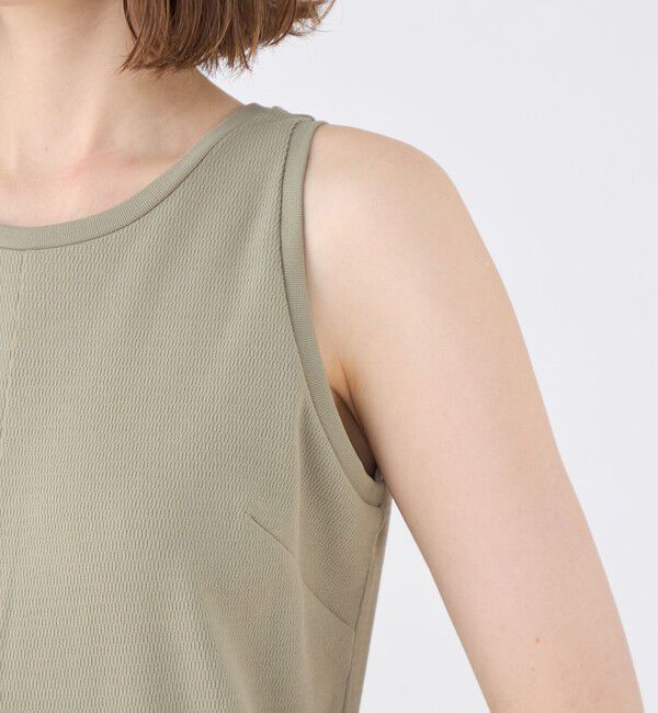 MACPHEE「ポリエステルサーマル アメリカンスリーブワンピース」|ワンピース|