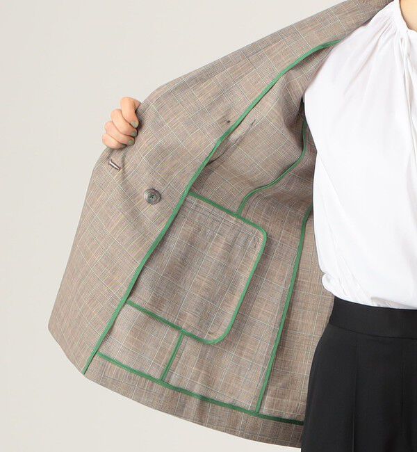 TOMORROWLAND collection「グリーンウィンドウ ダブルブレストジャケット」|テーラードジャケット|