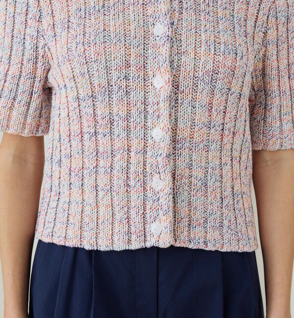 DES PRES「ラミーミックスツイストコットン ハーフスリーブカーディガン」|カーディガン|