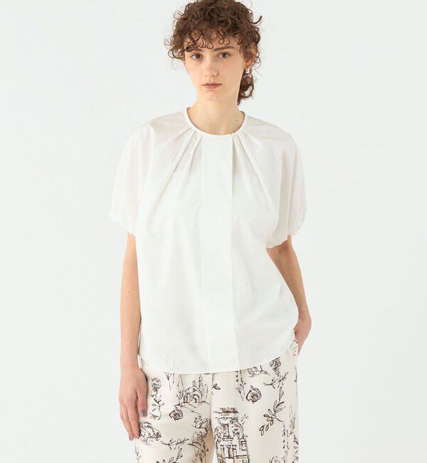 TOMORROWLAND collection「コンパクトブロード タックボリュームブラウス」|シャツ・ブラウス|