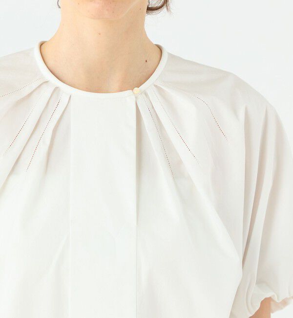 TOMORROWLAND collection「コンパクトブロード タックボリュームブラウス」|シャツ・ブラウス|