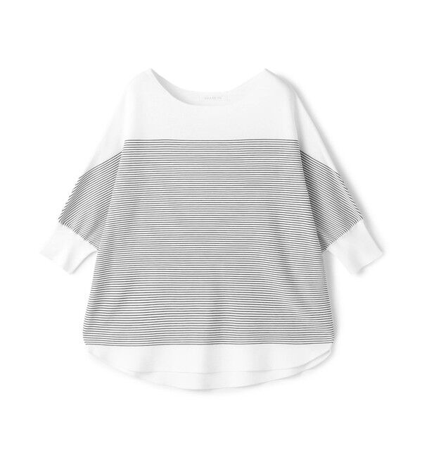 GALERIE VIE「クレープガーター ドルマンハーフスリーブ プルオーバー」|ニット・セーター|64 ブルー系