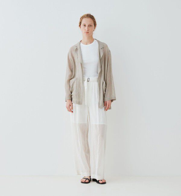 GALERIE VIE「コットンボイルワッシャー ベルテッドリラックスパンツ」|その他|