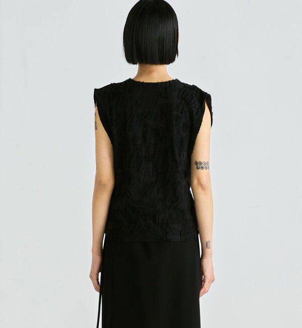 Edition「バックカットジャカード ノースリーブトップス」|タンクトップ|