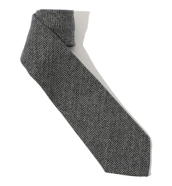 TOMORROWLAND GOODS「TOMORROWLAND MADE IN ITALY ウールヘリンボーン柄 ネクタイ」|ネクタイ・蝶ネクタイ|18 グレー系