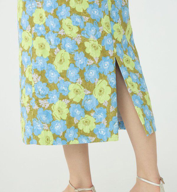 Ballsey「ポピープリントジャカード ペンシルタイトスカート」|タイト|