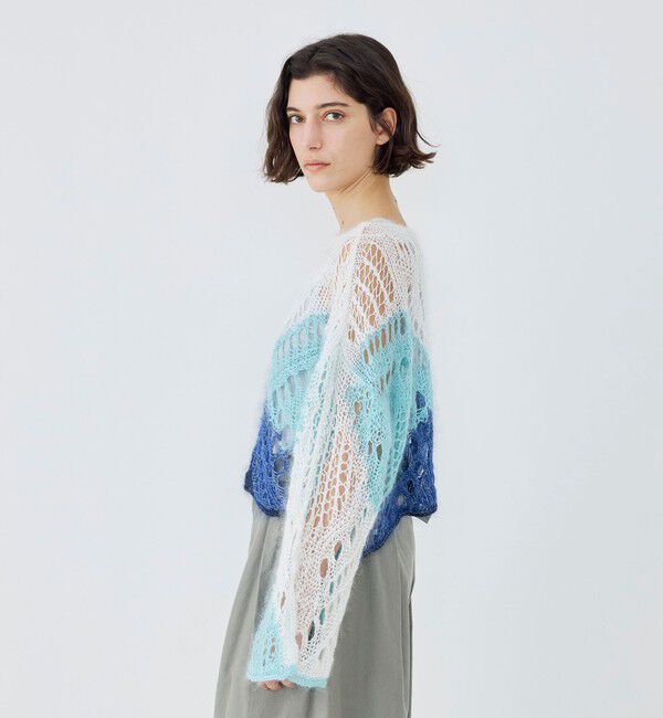 GALERIE VIE「リネンパッチワーク ボートネックプルオーバー」|ニット・セーター|