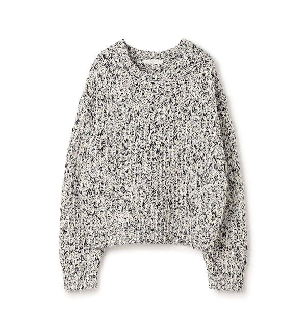 GALERIE VIE「コットンダップル クルーネックプルオーバー」|ニット・セーター|16 グレー系