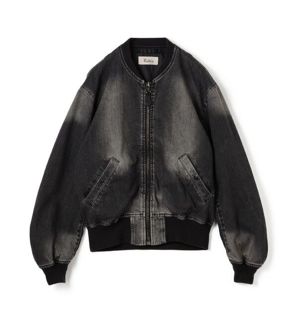 Edition「ブラックデニム MA-1ジャケット」|デニムジャケット|17 チャコールグレー