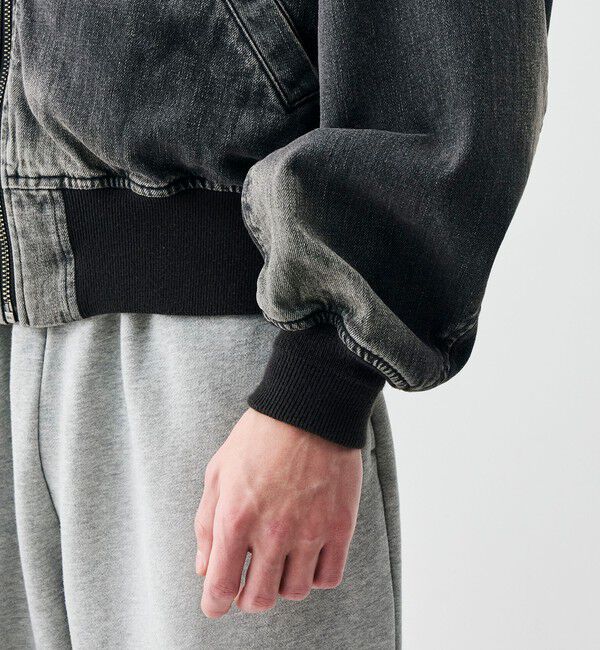 Edition「ブラックデニム MA-1ジャケット」|デニムジャケット|