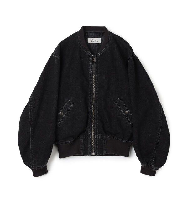 Edition「ブラックデニム MA-1ジャケット」|ブルゾン・スタジャン|19 ブラック