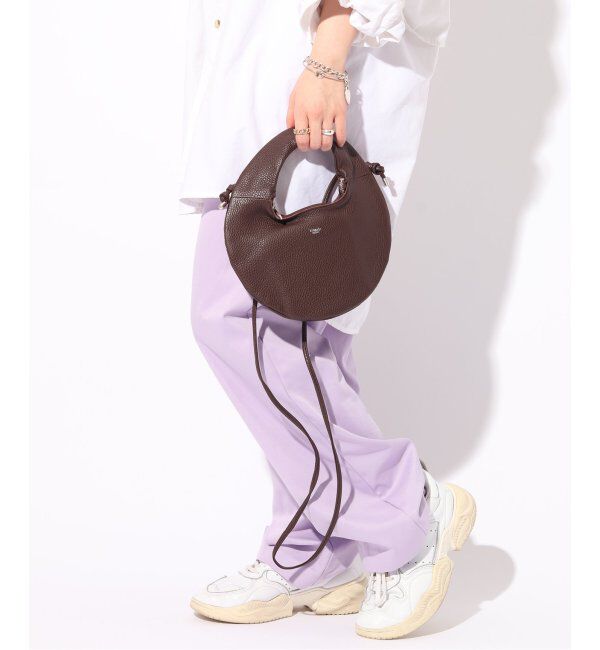  「【blancle/ ブランクレ】S.LEATHER ROUND MINI 2WAY BAG」|ショルダー・メッセンジャー|ブラウン
