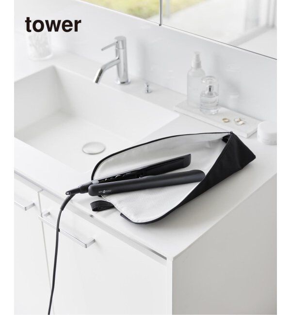 journal standard Furniture「《WEB限定予約》【tower/タワー】耐熱ヘアーアイロンポーチ L」|その他|ブラック