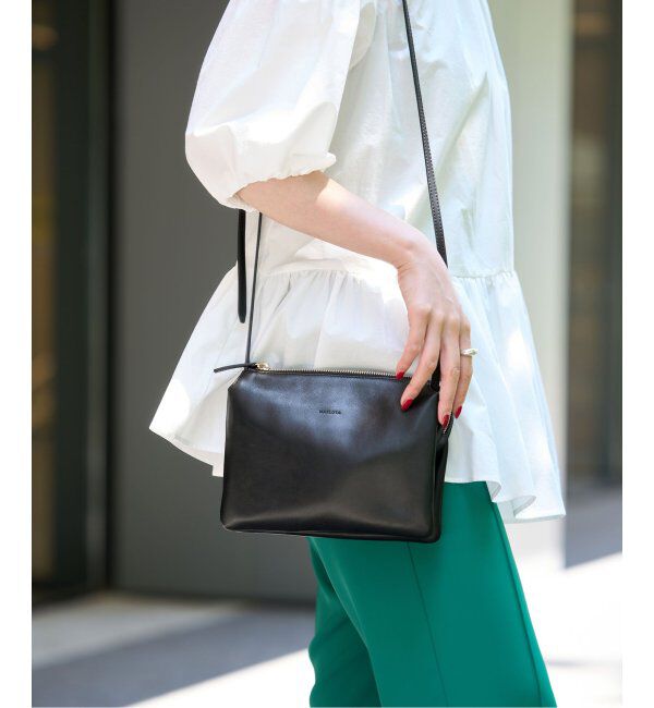 IENA「【MARLOTA/マルロタ】ZIP POCHETTE / レザージップポシェット」|ショルダー・メッセンジャー|ブラック