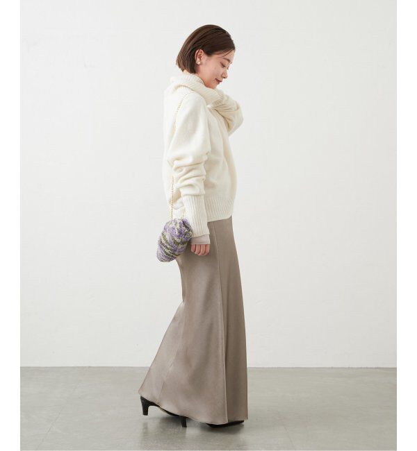 IENA「《追加3》ダブルサテンスカート」|スカート|
