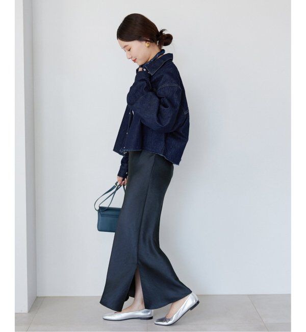 IENA「《追加3》ダブルサテンスカート」|スカート|