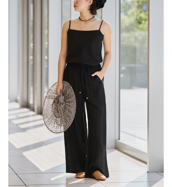 IENA LA BOUCLE「IENA LA BOUCLE リネンブロードバイヤスキャミソール」|キャミソール|