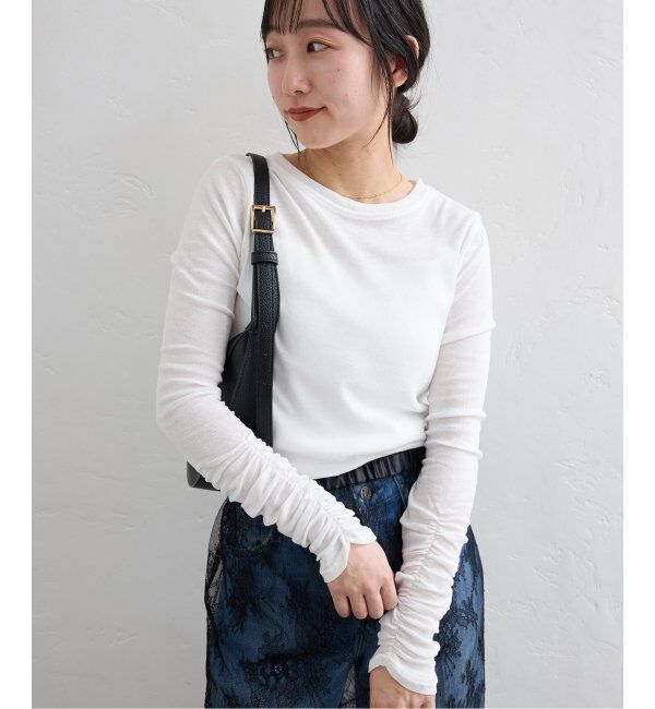 SLOBE IENA「《追加》フライスガーゼシャーリングロンTEE」|Tシャツ・カットソー|