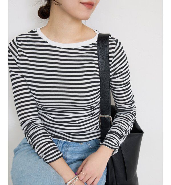 SLOBE IENA「《追加》フライスガーゼシャーリングロンTEE」|Tシャツ・カットソー|