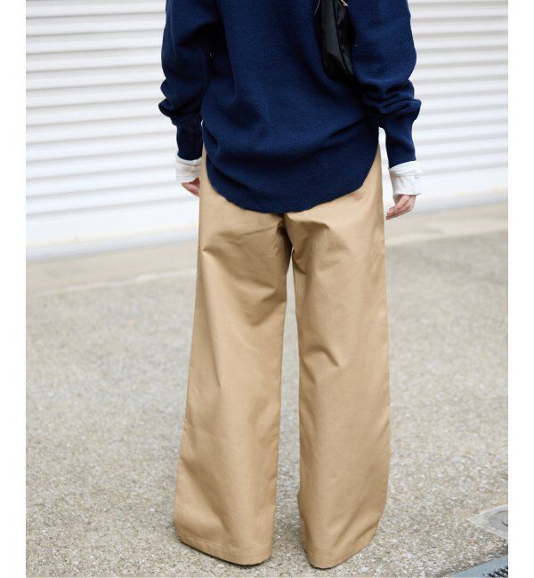 SLOBE IENA「チノタックワイドパンツ」|チノ|