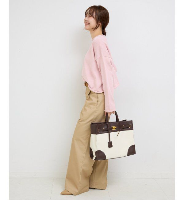 SLOBE IENA「チノタックワイドパンツ」|チノ|