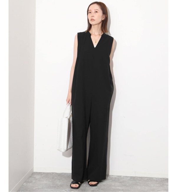SLOBE IENA「《追加》リラックスイージーVネックオールインワン」|オールインワン|