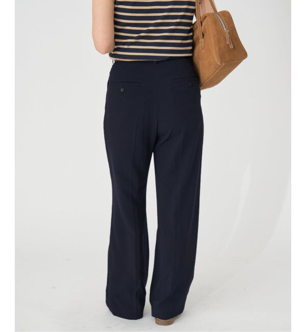 IENA「《追加2》TA/PL ジョーゼットタックワイドパンツ」|スラックス|