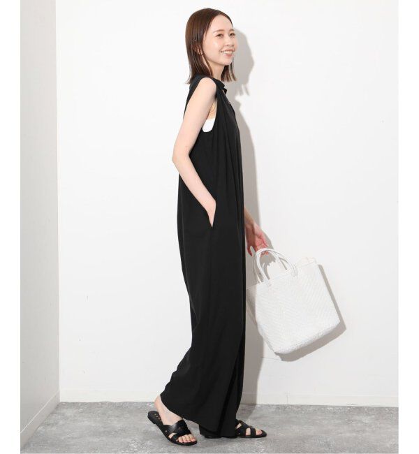 SLOBE IENA「《WEB限定/追加2》リラックスイージーVネックオールインワン」|オールインワン|