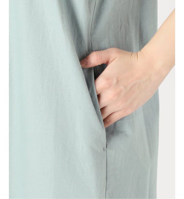 SLOBE IENA「《WEB限定/追加》リネンレーヨンノースリーブナローワンピース」|ワンピース|