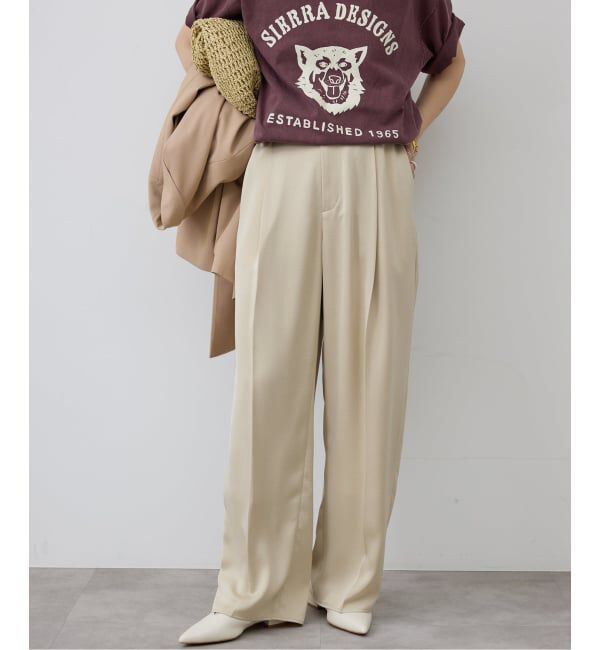 SLOBE IENA「《予約》サテンタックパンツ」|その他|