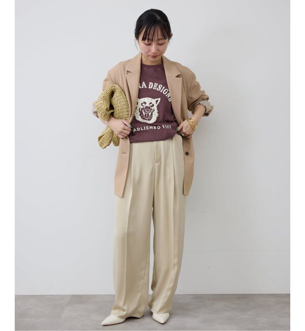 SLOBE IENA「《予約》サテンタックパンツ」|その他|