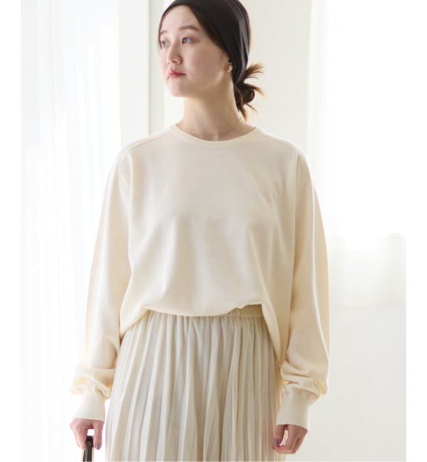 IENA「《追加4予約》LEVITAコットンプルオーバー」|ニット・セーター|ナチュラル