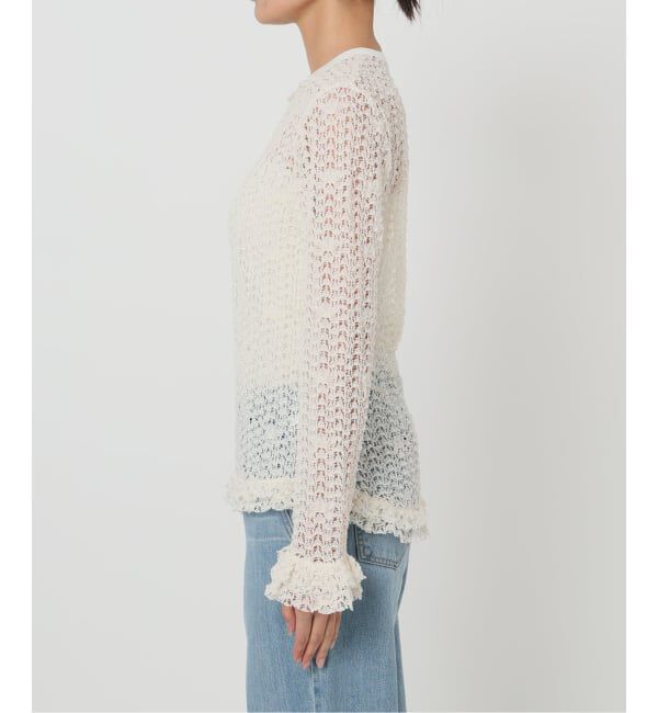 IENA LA BOUCLE「《追加予約》IENA LA BOUCLE antik dantel レースヘンリーネックプルオーバー」|Tシャツ・カットソー|