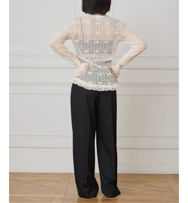 IENA LA BOUCLE「《追加予約》IENA LA BOUCLE antik dantel レースヘンリーネックプルオーバー」|Tシャツ・カットソー|