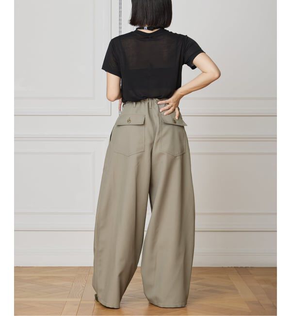 IENA LA BOUCLE「《追加予約》IENA LA BOUCLE ブライトギャバイージーバルーンパンツ」|その他|