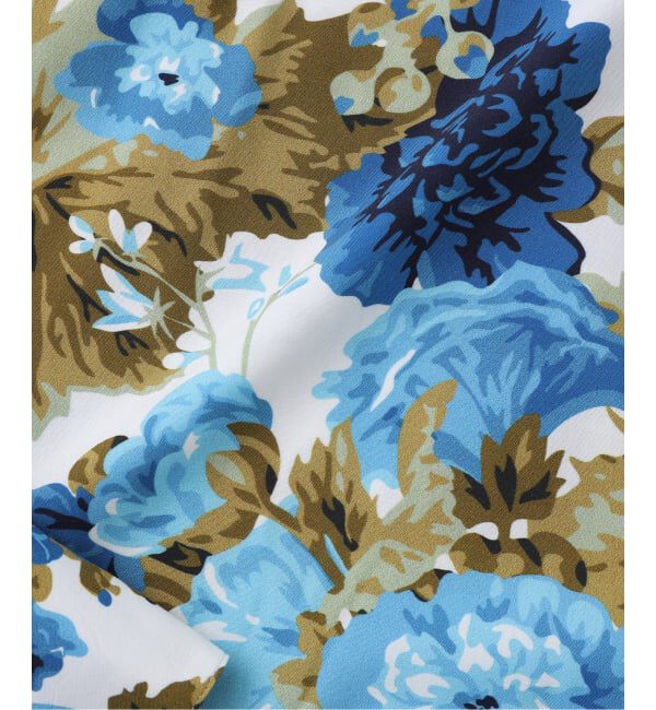EDIFICE「fursac (フルサック) Dark Flower Print Open Collar シャツ」|シャツ・ブラウス|