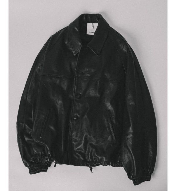 PULP「refomed / リフォメッド&times;CCU / シーシーユー LEATHER FORMAN JACKET」|ライダースジャケット|ブラック