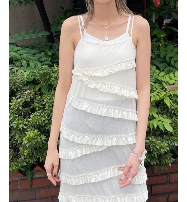 Oriens JOURNAL STANDARD「シアーフリルキャミソールワンピース」|ワンピース|