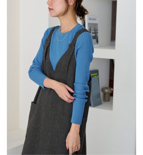 JOURNAL STANDARD relume「ウォッシャブルレーヨンリブクルーネックプルオーバー」|ニット・セーター|