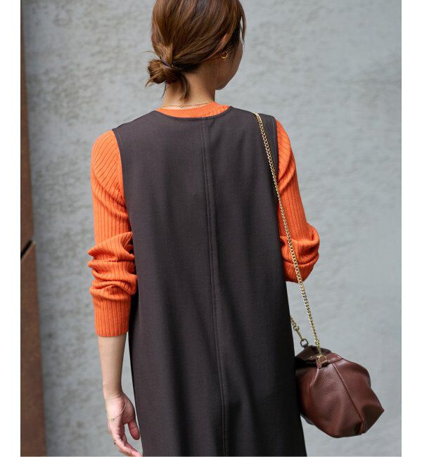 JOURNAL STANDARD relume「ウォッシャブルレーヨンリブクルーネックプルオーバー」|ニット・セーター|