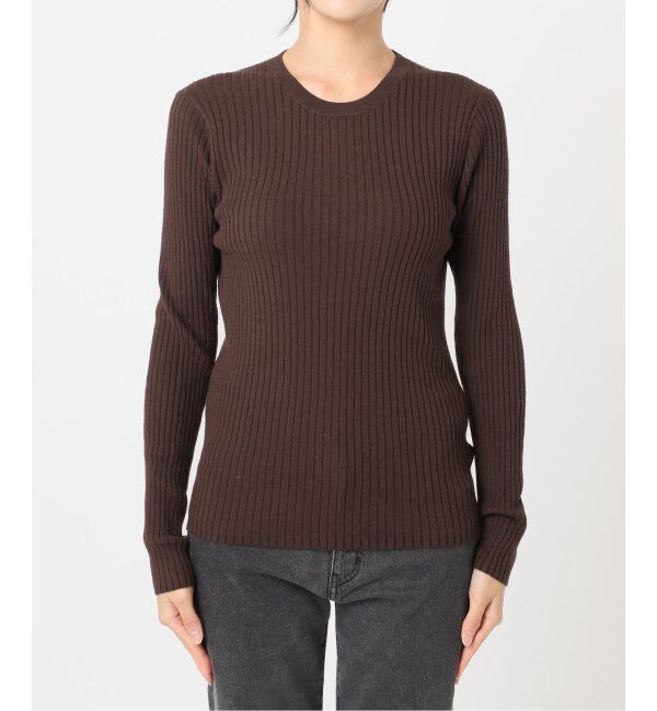 JOURNAL STANDARD relume「ウォッシャブルレーヨンリブクルーネックプルオーバー」|ニット・セーター|