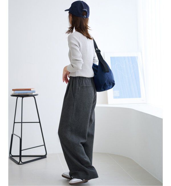 JOURNAL STANDARD relume「ウォッシャブルレーヨンリブクルーネックプルオーバー」|ニット・セーター|