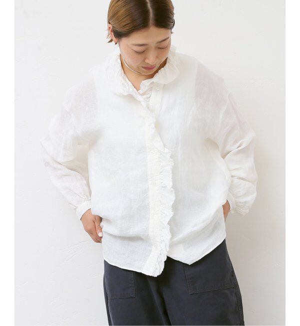 journal standard luxe「リネンワッシャー フリルブラウス」|シャツ・ブラウス|