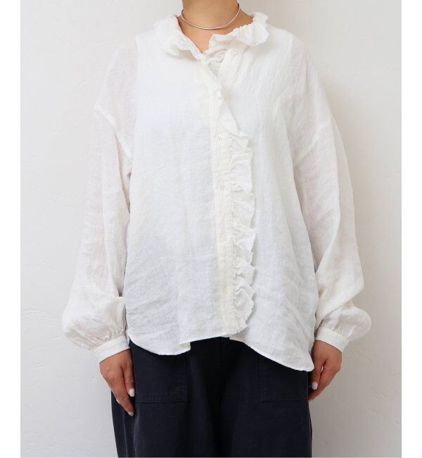 journal standard luxe「リネンワッシャー フリルブラウス」|シャツ・ブラウス|