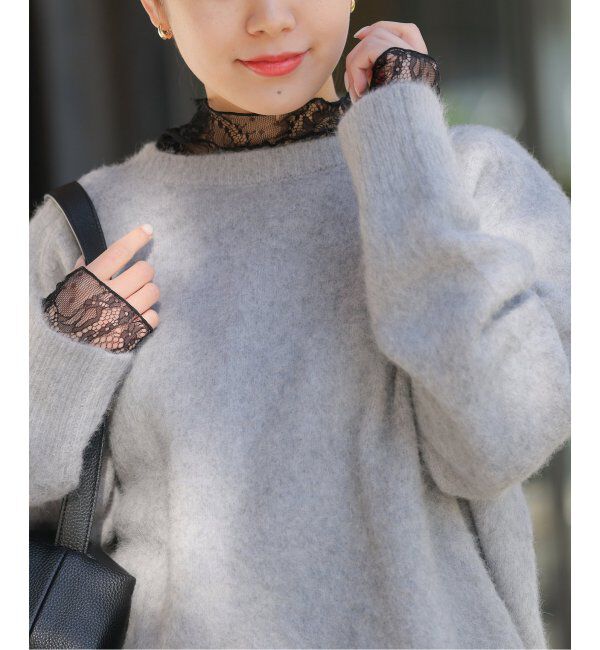 JOURNAL STANDARD relume「ラッセルストレッチレースハイネック」|Tシャツ・カットソー|ブラック