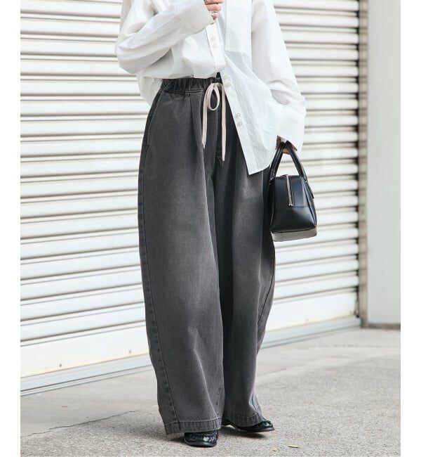 JOURNAL STANDARD「《追加予約》イージーデニムワイドパンツ」|デニム|ブラック A